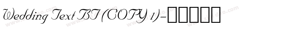 Wedding Text BT (COPY 1)字体转换